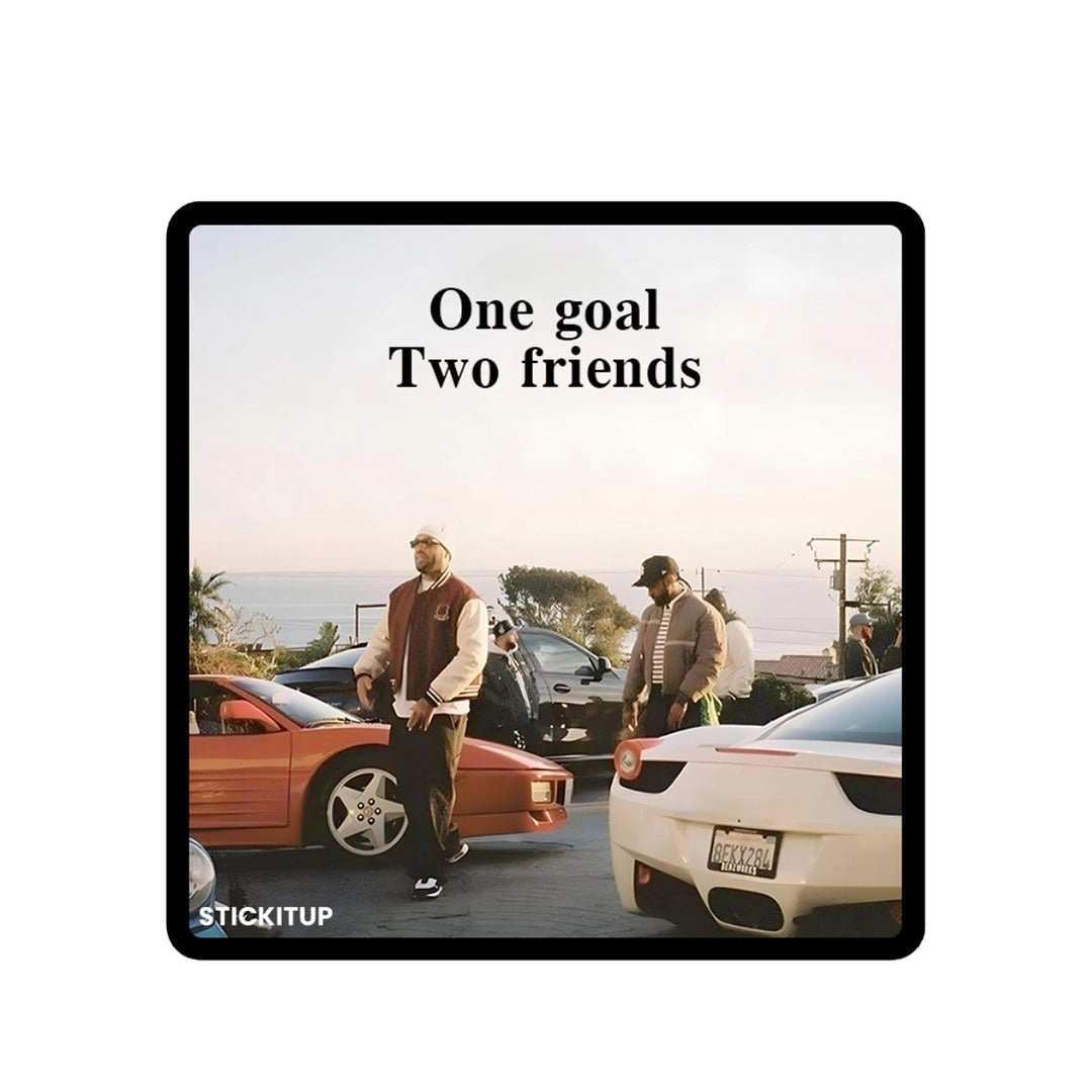 One goal Two friends Sticker